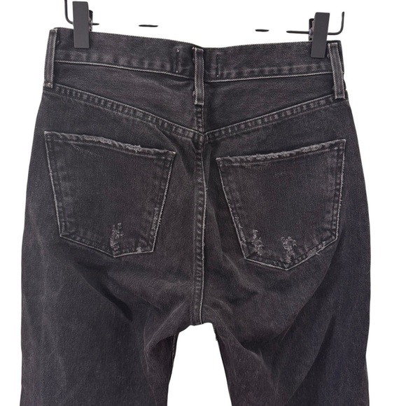 AGOLDE Cherie High-Rise Straight Jean in "Distortion" Black Size 24 - Picture 9 of 12